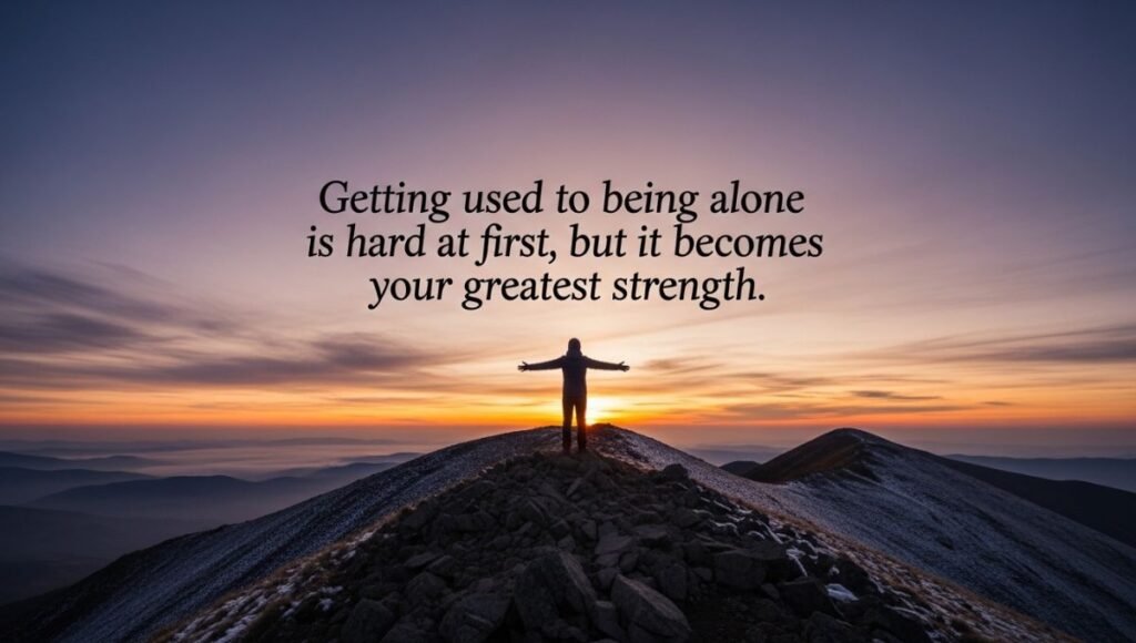 Getting Used To Being Alone Quotes