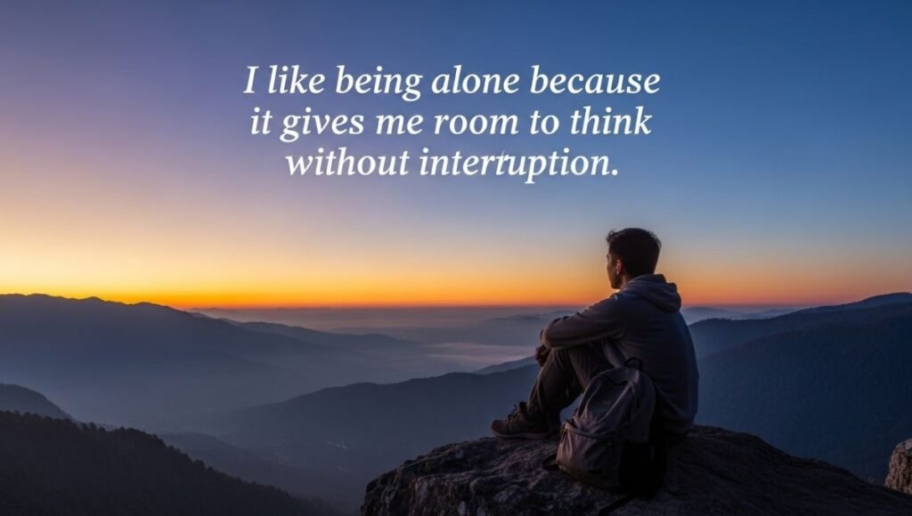 I Like Being Alone Quotes