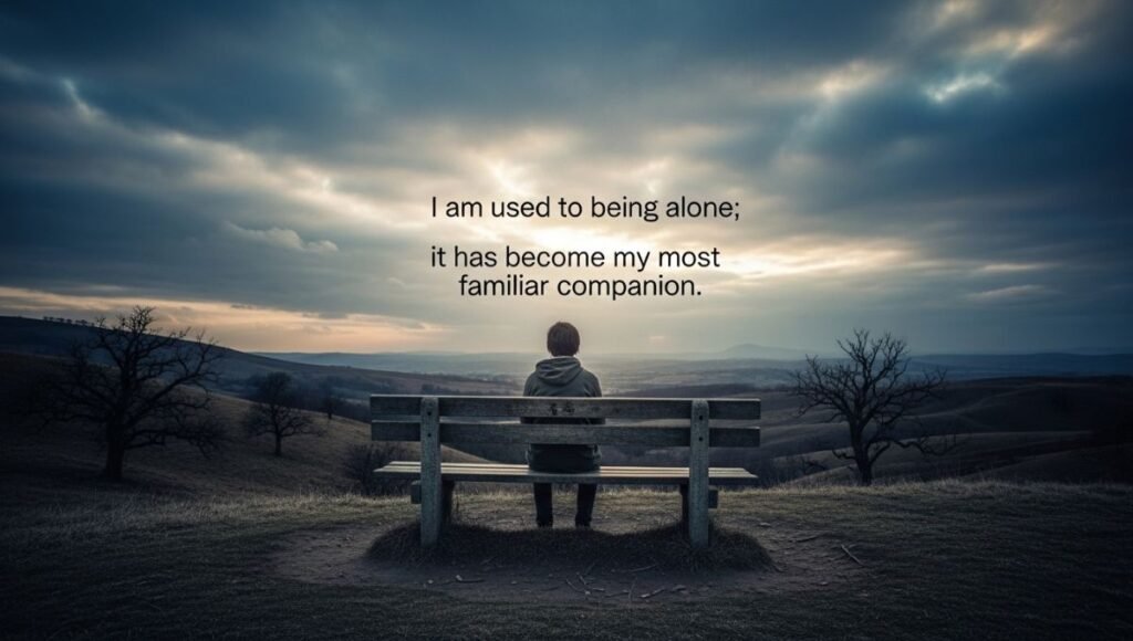 I'm Used To Being Alone Quotes