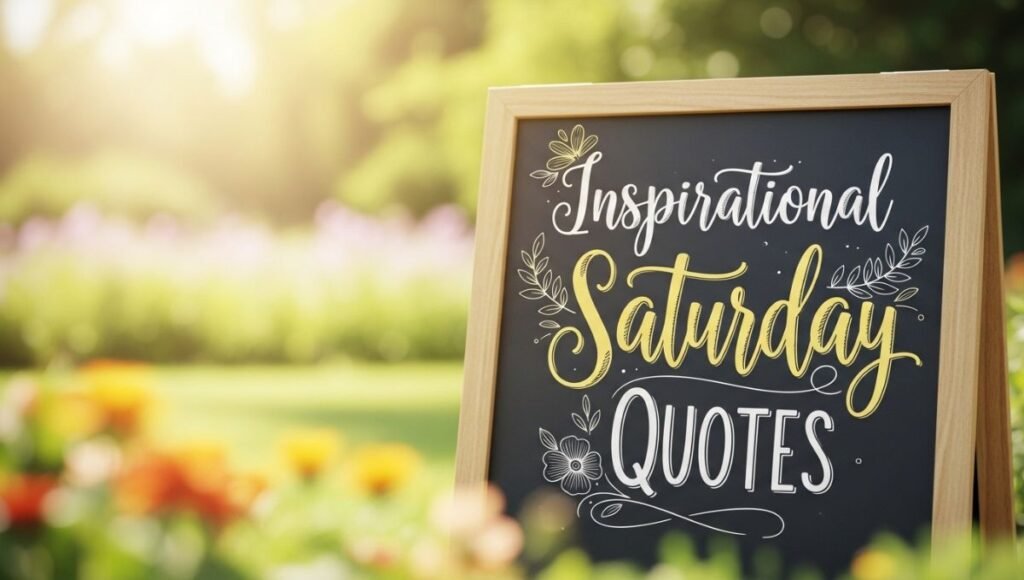 Inspirational Saturday Quotes