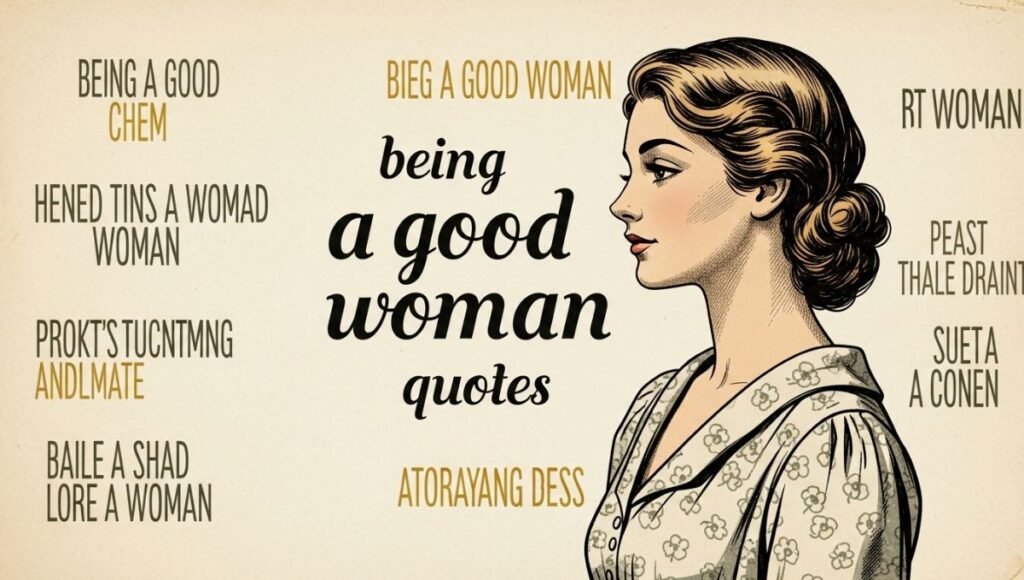 being a good woman quotes