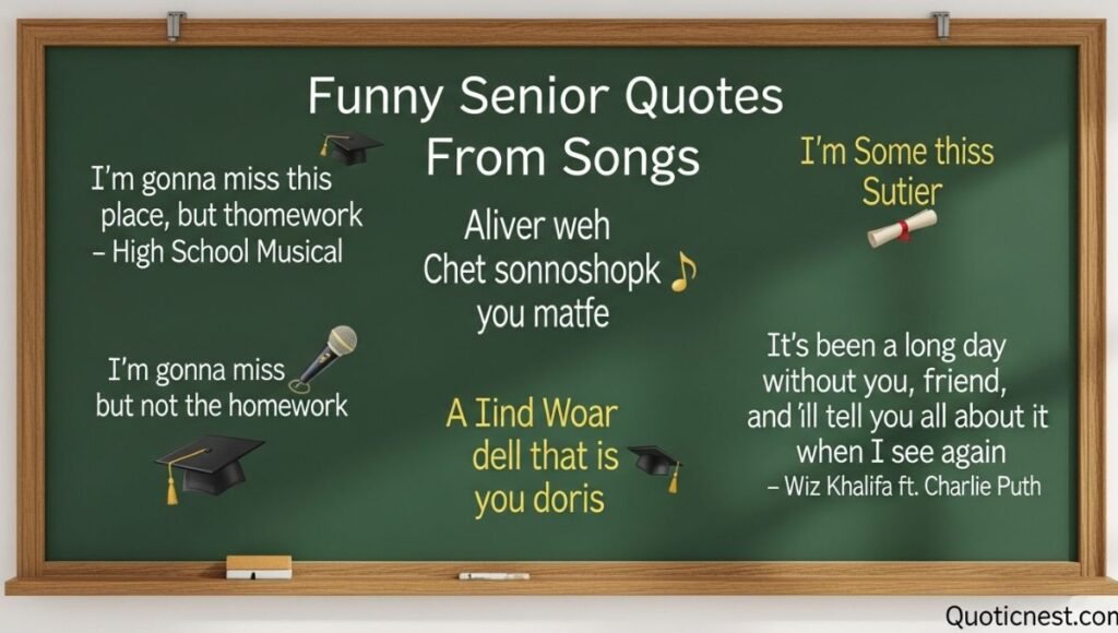 funny senior quotes from songs