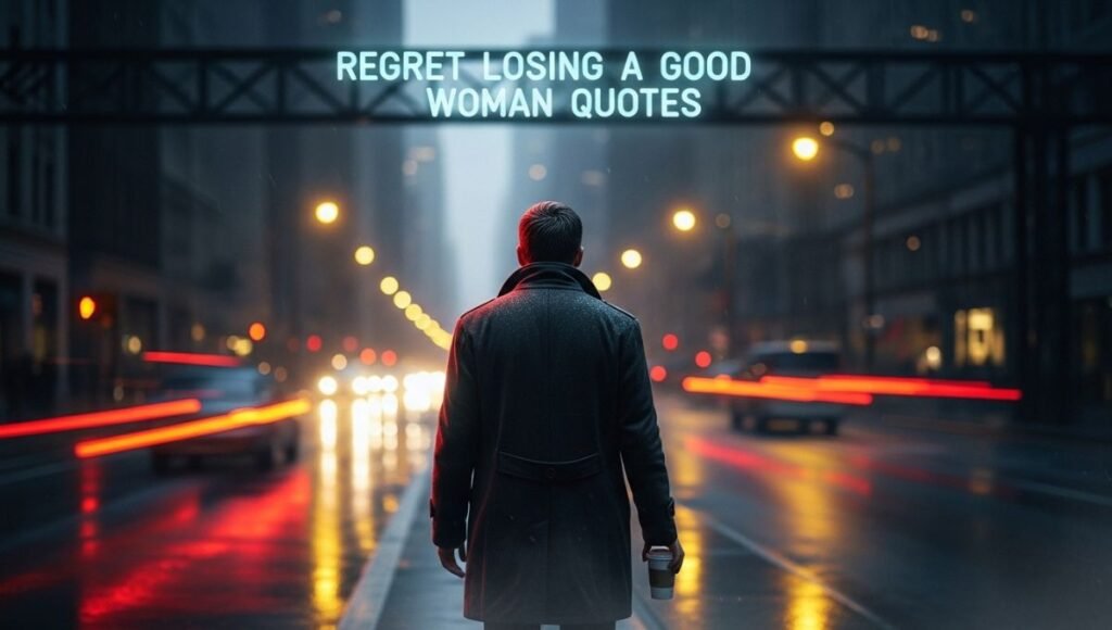 regret losing a good woman quotes