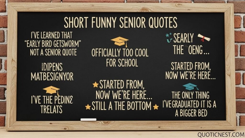 short funny senior quotes