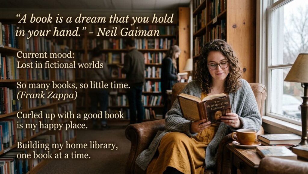 Quotes and caption for book lovers 
