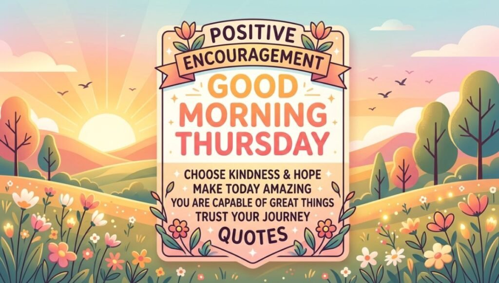 positive encouragement good morning thursday Quotes
