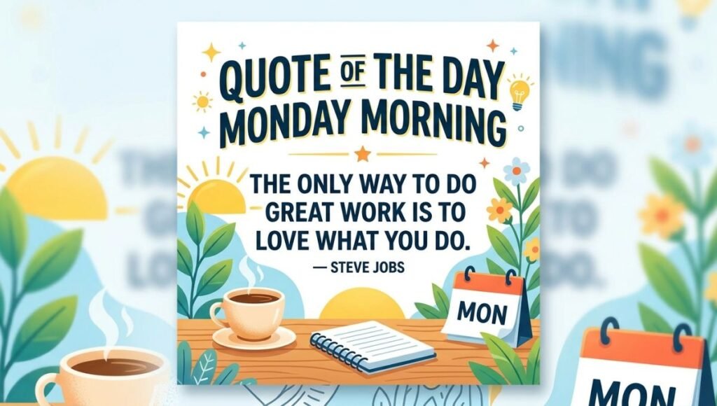 quote of the day Monday Morning 