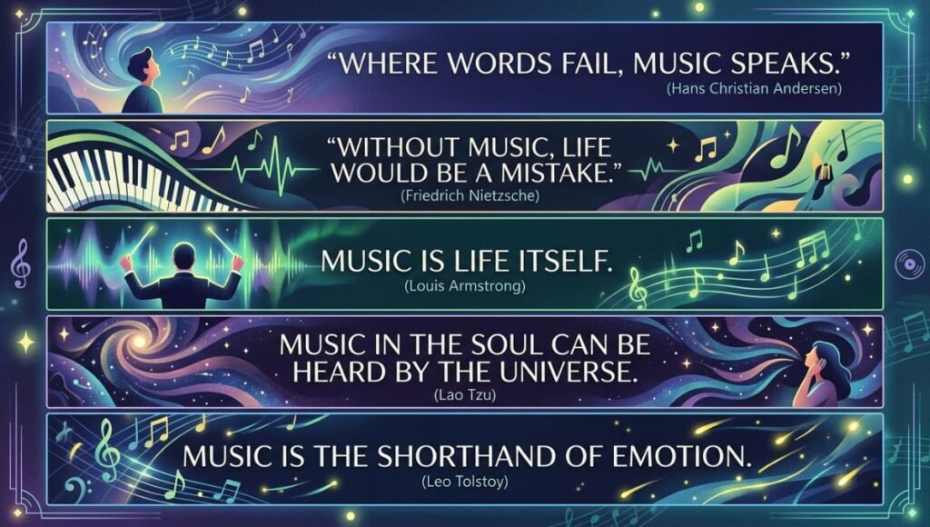 short quotes about music 
