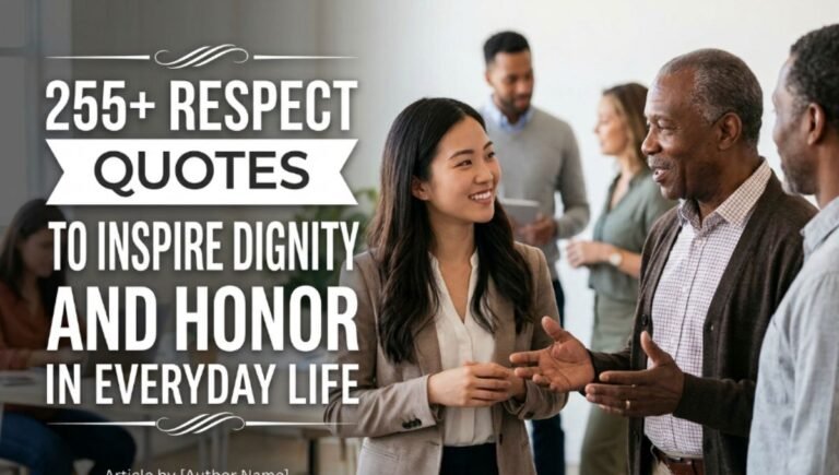 255+ Respect Quotes To Inspire Dignity And Honor In Everyday Life