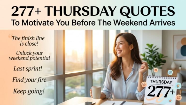 277+ Thursday Quotes To Motivate You Before The Weekend Arrives