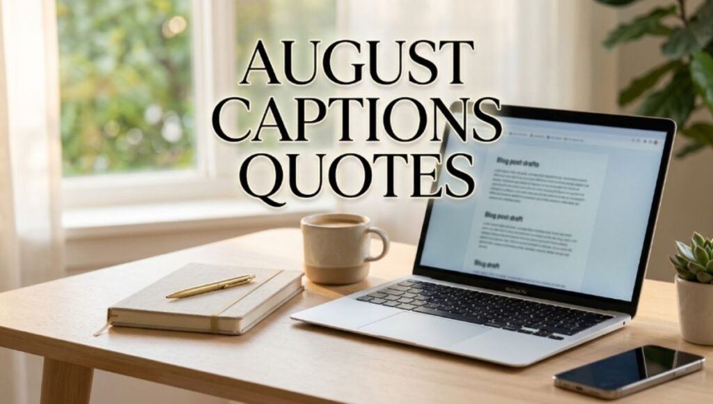 August Captions Quotes
