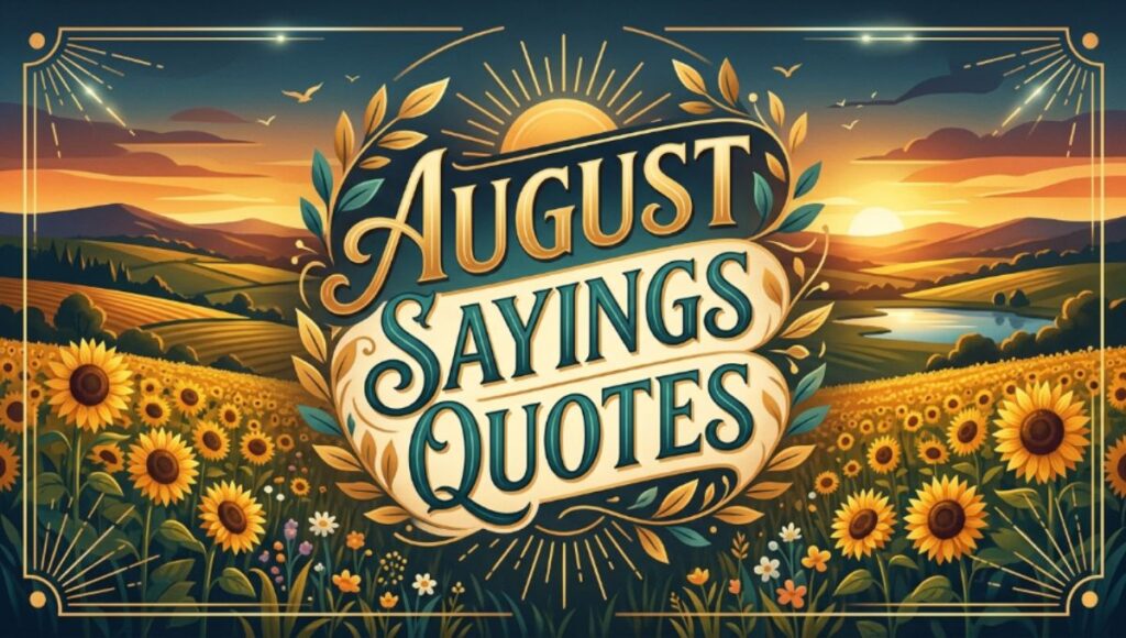 August Sayings Quotes
