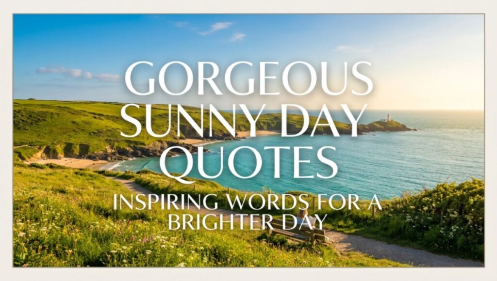 Gorgeous Sunny Day Quotes