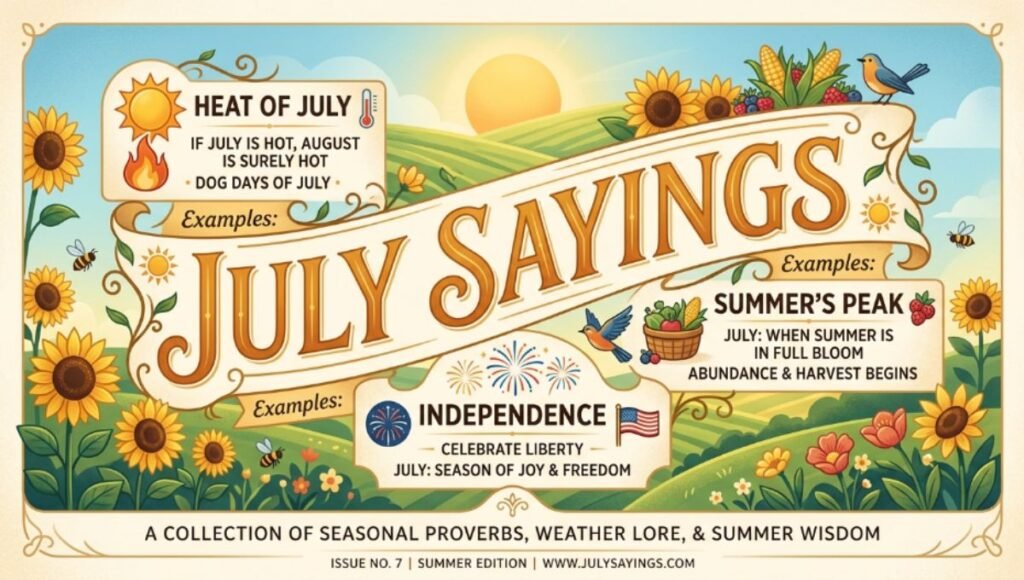 July Sayings