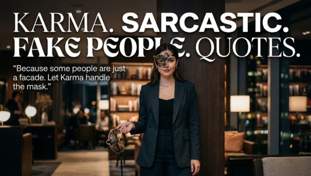 Karma Sarcastic Fake People Quotes