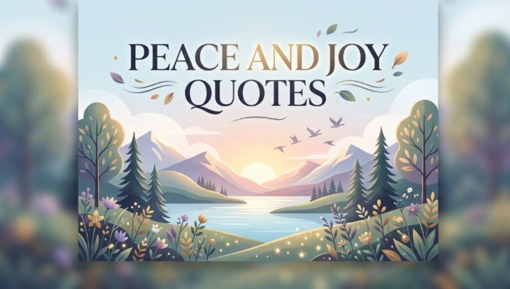 Peace and Joy Quotes