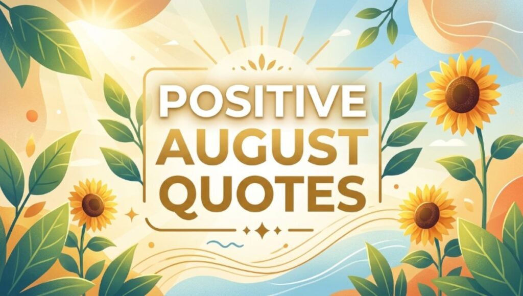 Positive August Quotes