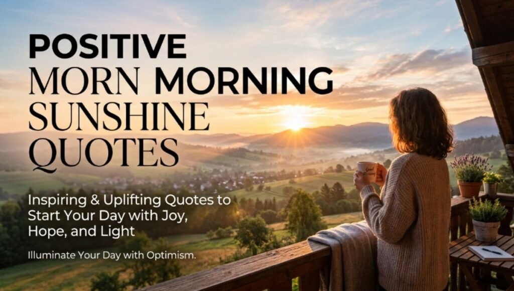 positive good morning sunshine quotes