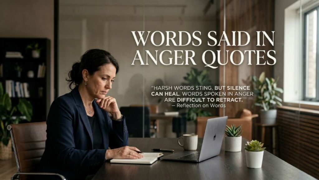 Words Said In Anger Quotes